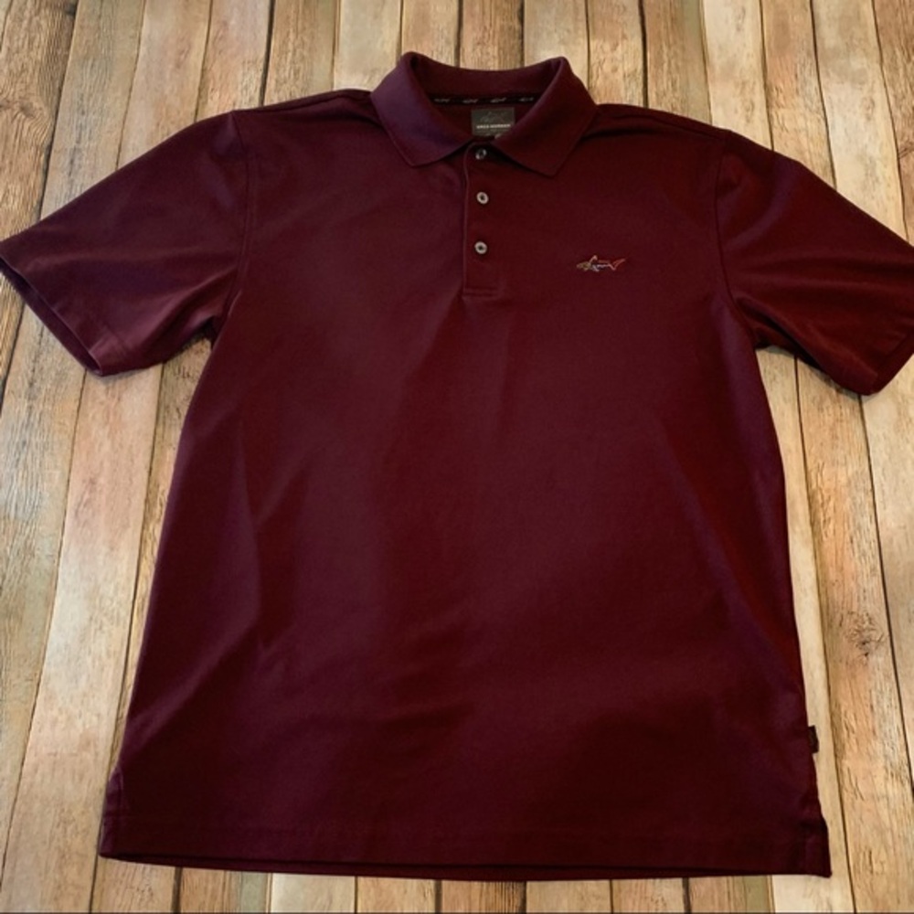 Greg Norman mens short sleeve quick dry golf polo shirt | size Small